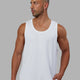 Man wearing Classic Heavyweight Tank - White