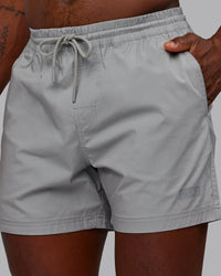 Man wearing Daily 5" Shorts - Circular Grey