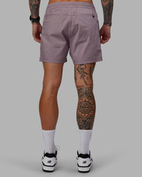 Man wearing Daily 5" Shorts - Grey Purple