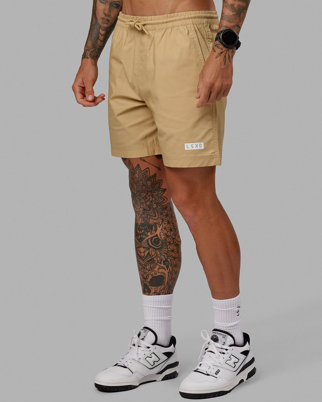 Man wearing Daily Shorts - Pale Khaki