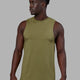 Man wearing Deluxe PimaFLX Tank - Moss Stone