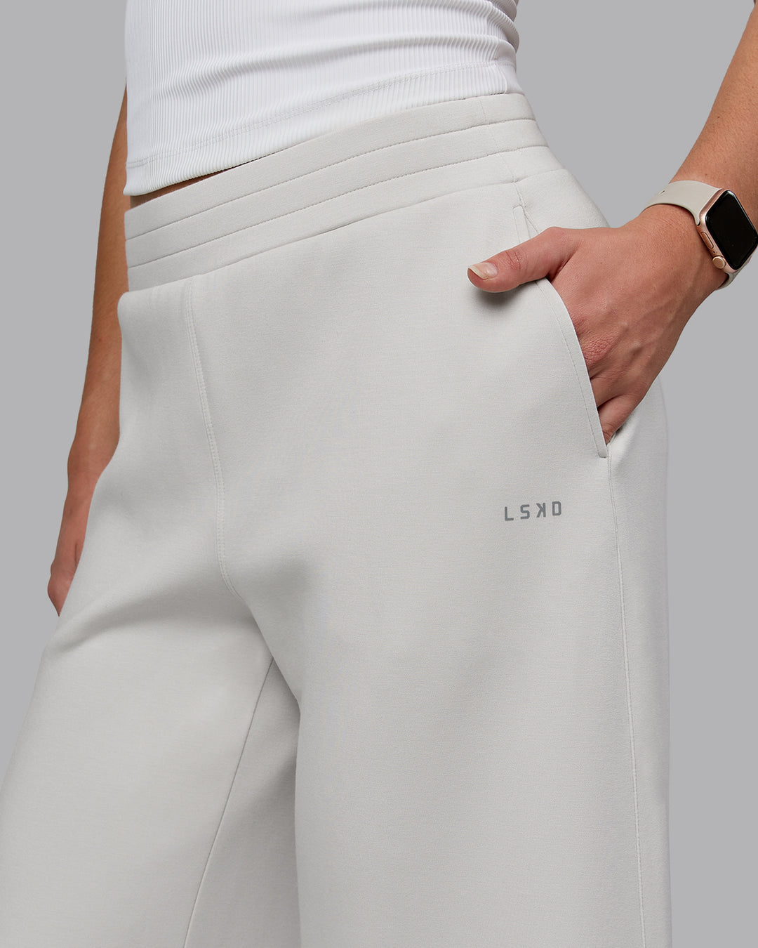 Woman wearing Elevate SoftTouch Wide Leg Pants - Clay-Clay
