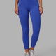 Woman wearing Elixir 7/8 Tights With Pockets - Power Cobalt