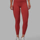 Woman wearing Elixir 7/8 Length Tights With Pockets - Cardinal