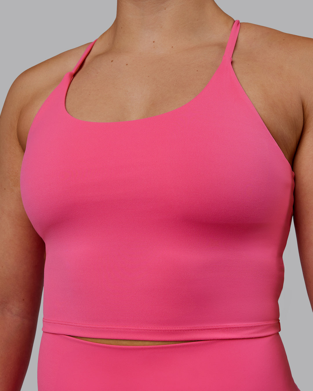Woman wearing Elixir Active Tank - Carmine Rose