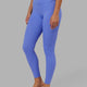 Woman wearing Elixir Full Length Tight - Indulgent Blue