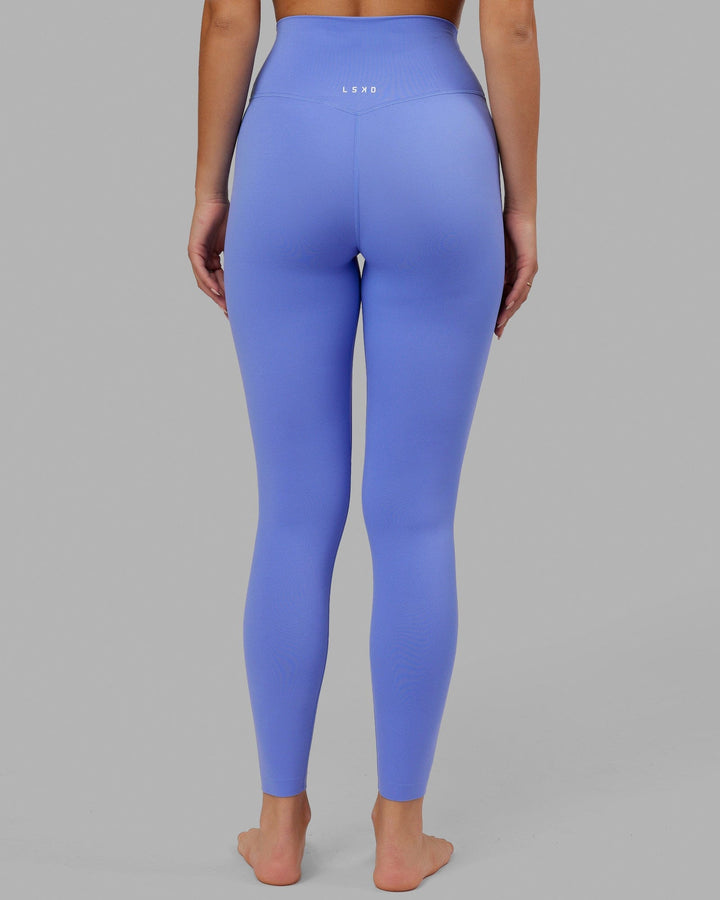 Woman wearing Elixir Full Length Tight - Indulgent Blue