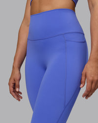 Woman wearing Elixir Ultra High-Rise Full Length Legging Pockets - Baja Blue