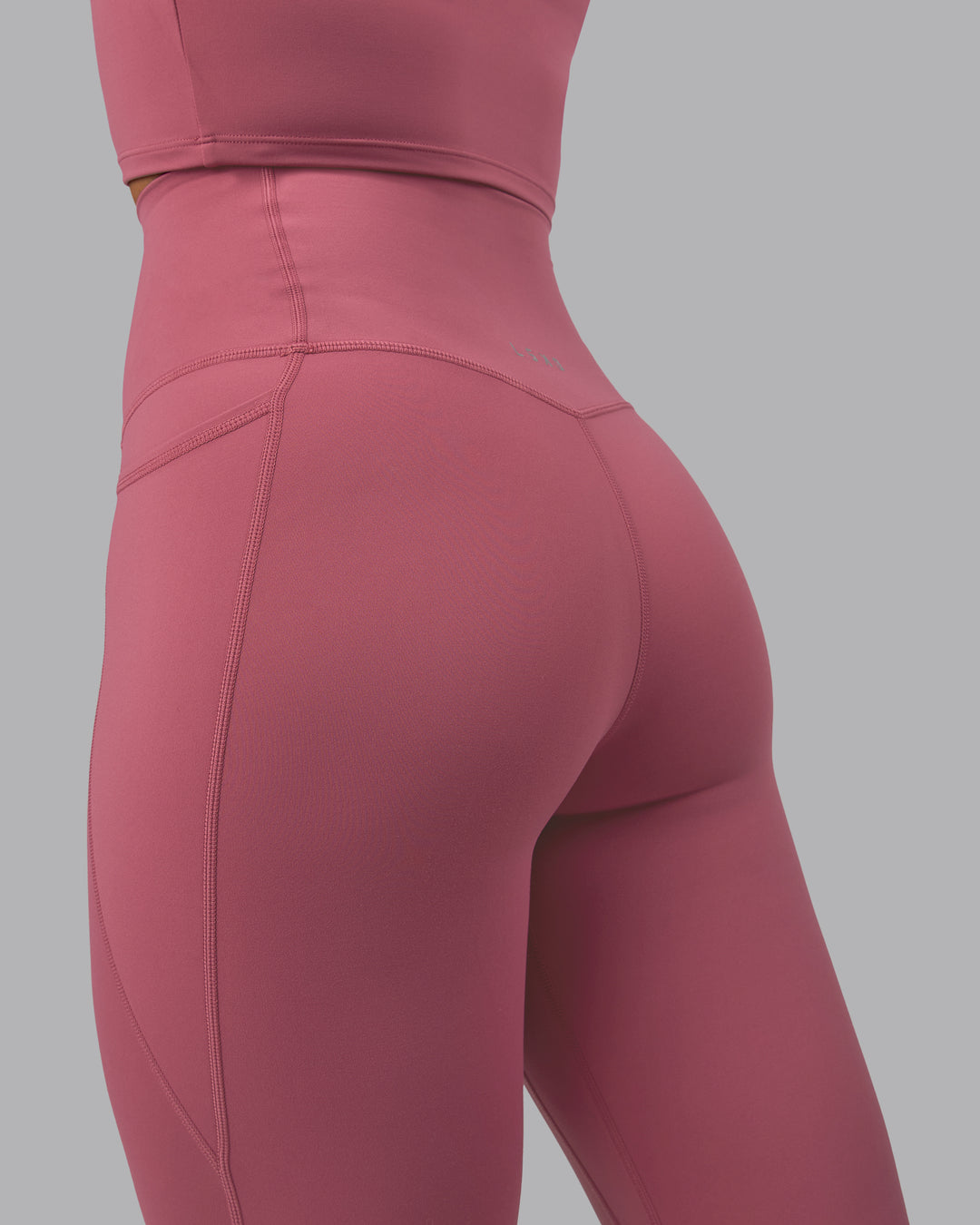 Woman wearing Elixir Ultra High-Rise Full Length Legging Pockets - Mauve Haze