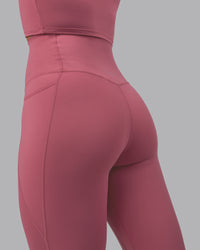 Woman wearing Elixir Ultra High-Rise Full Length Legging Pockets - Mauve Haze