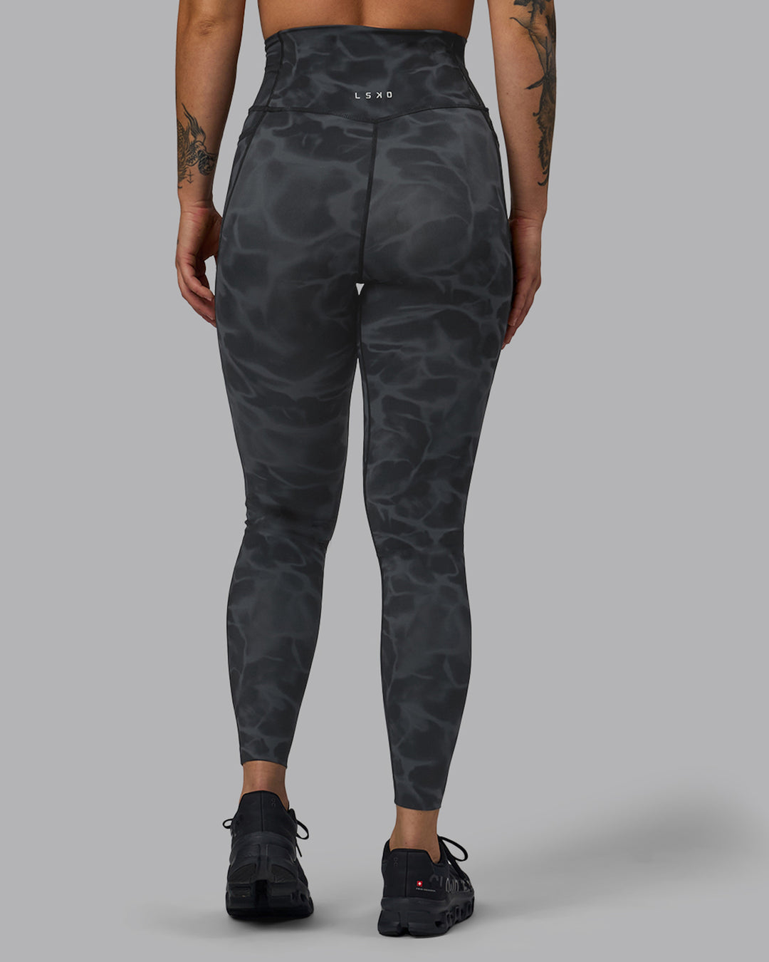 Woman wearing Elixir Ultra High-Rise Full Length Legging Pockets - Tranquil-Black