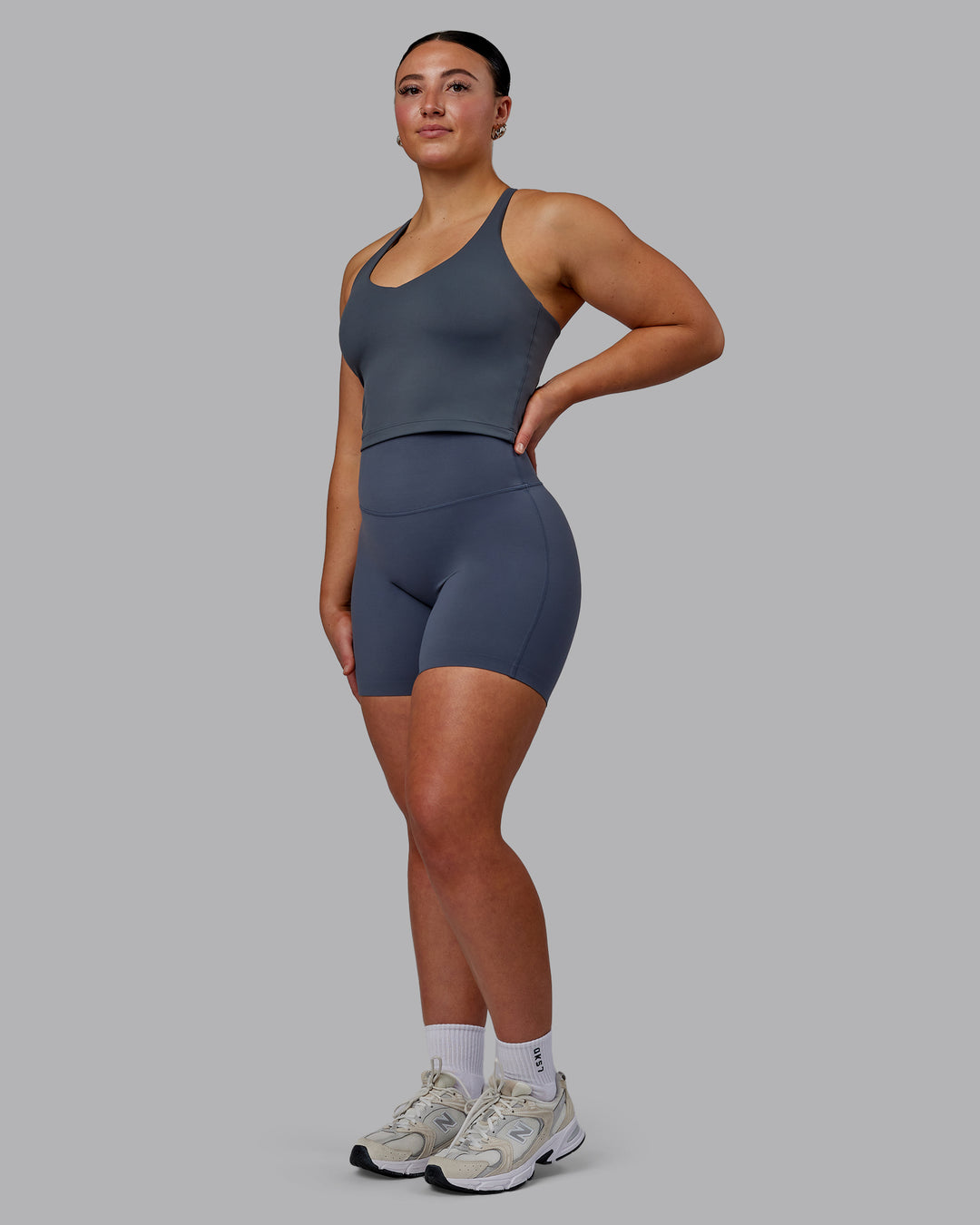 Woman wearing Elixir Ultra High-Rise 6&quot; Short - Turbulence