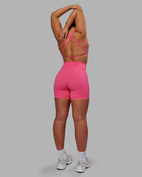 Elixir Ultra High-Rise 6" Short Pockets - Carmine Rose