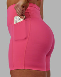 Elixir Ultra High-Rise 6" Short Pockets - Carmine Rose