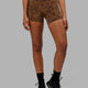 Woman wearing Elixir X-Short Tight - Agile Camel Print