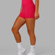 Woman wearing Elixir X-Short Tight - Boysenberry No Logo