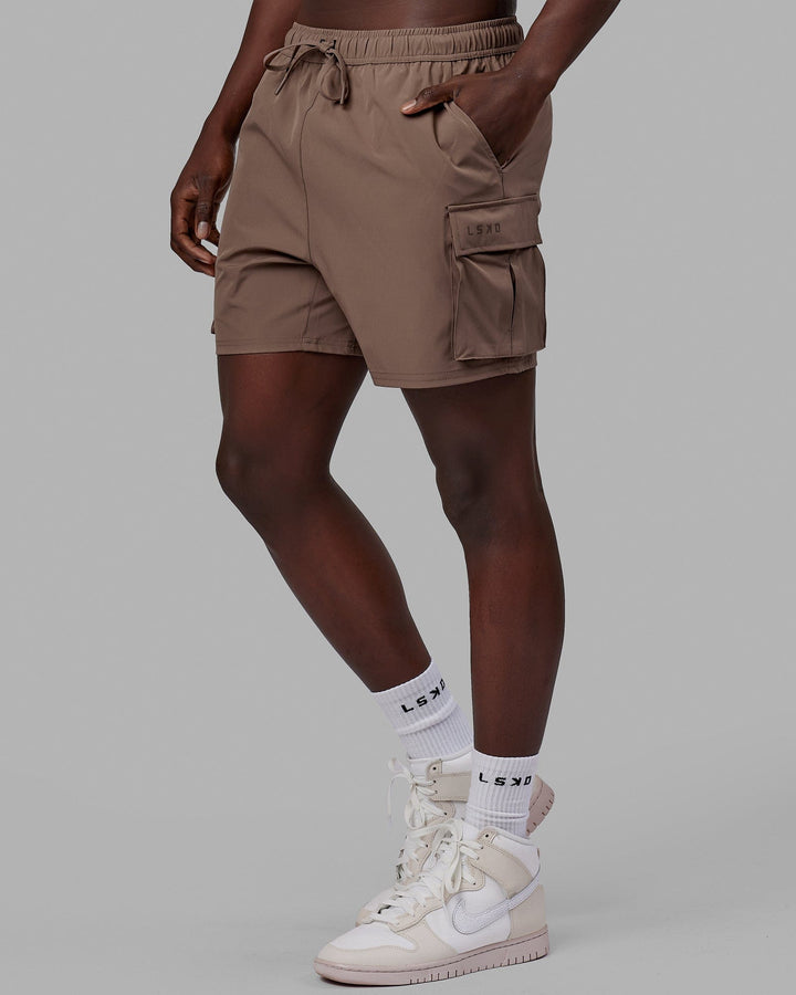 Man wearing Energy Stretch Performance Cargo Short - Deep Taupe