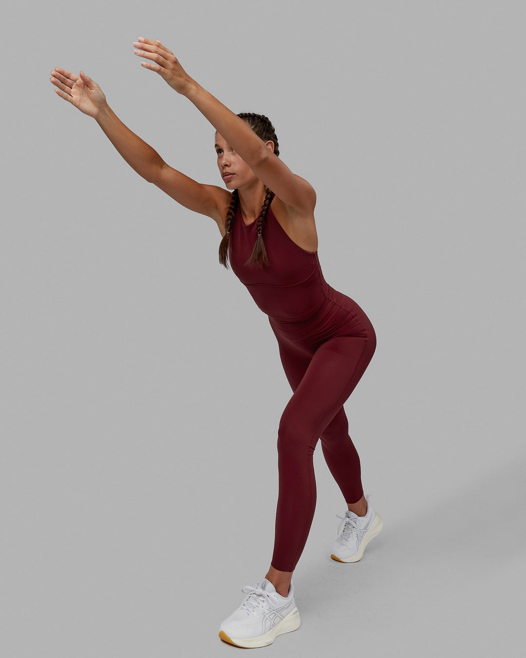 Woman wearing Enhance Ultra High-Rise Tall Legging - Cranberry