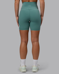 Woman wearing Evolved Ultra High-Rise 6" Short - Sagebrush-White