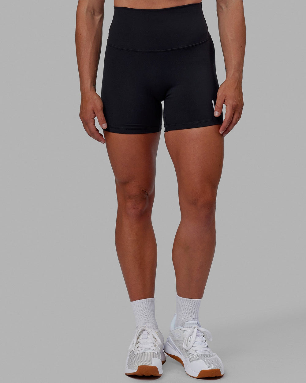 Woman wearing Evolved X-Short Tights - Black-White