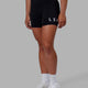 Woman wearing Evolved X-Short Tights - Black-White