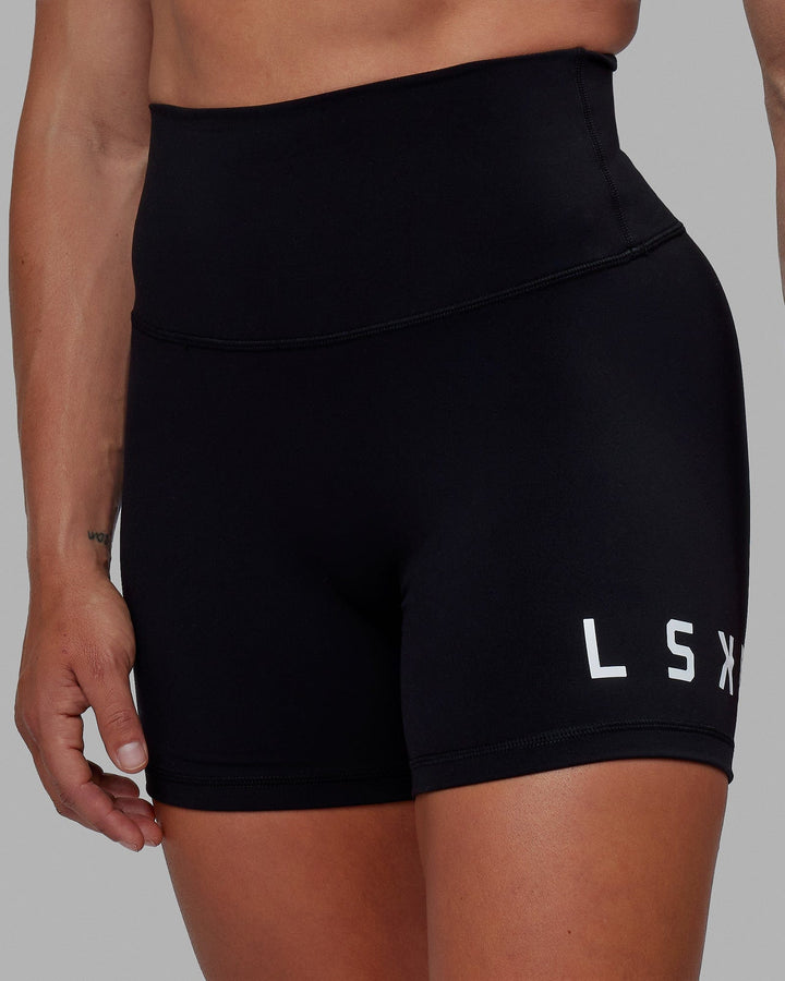 Woman wearing Evolved X-Short Tights - Black-White