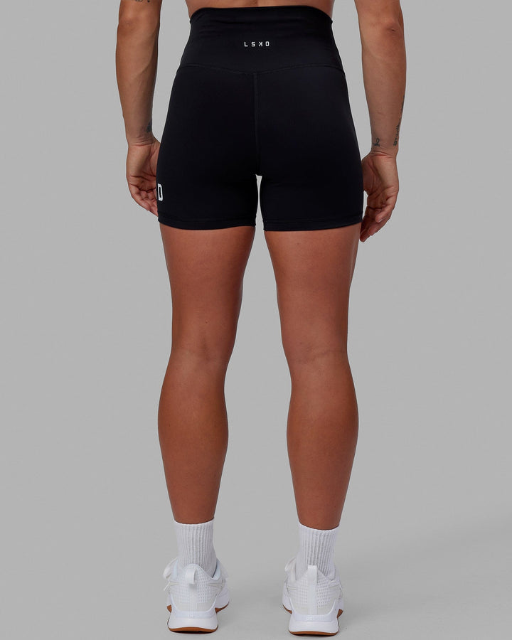 Woman wearing Evolved X-Short Tights - Black-White