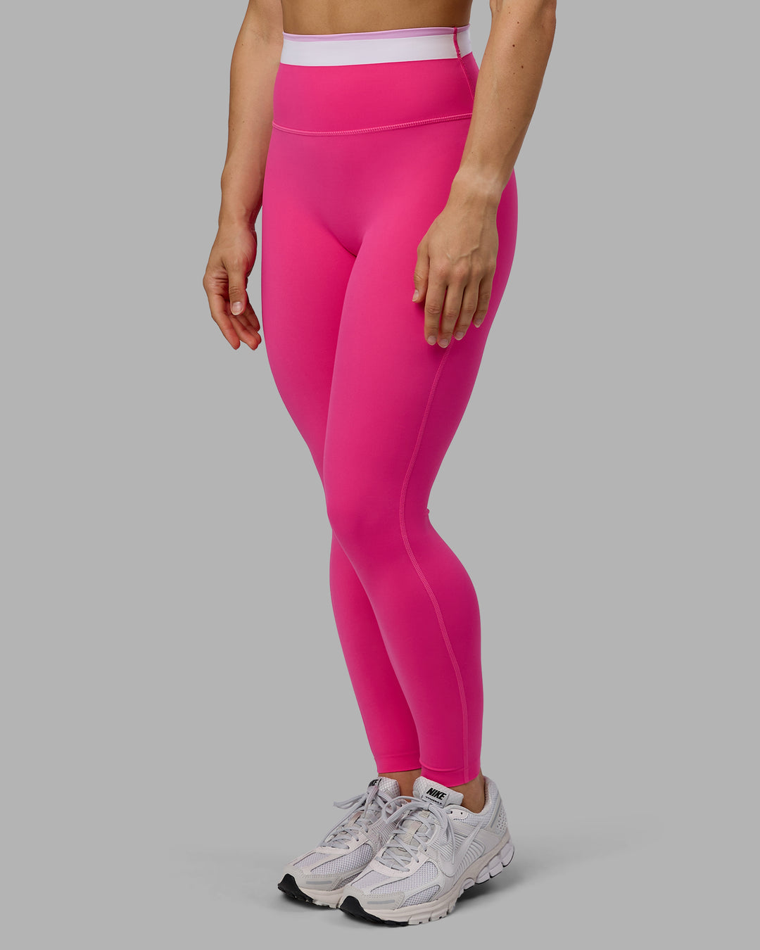Woman wearing Excel Ultra High-Rise Full Length Legging - Ultra Pink