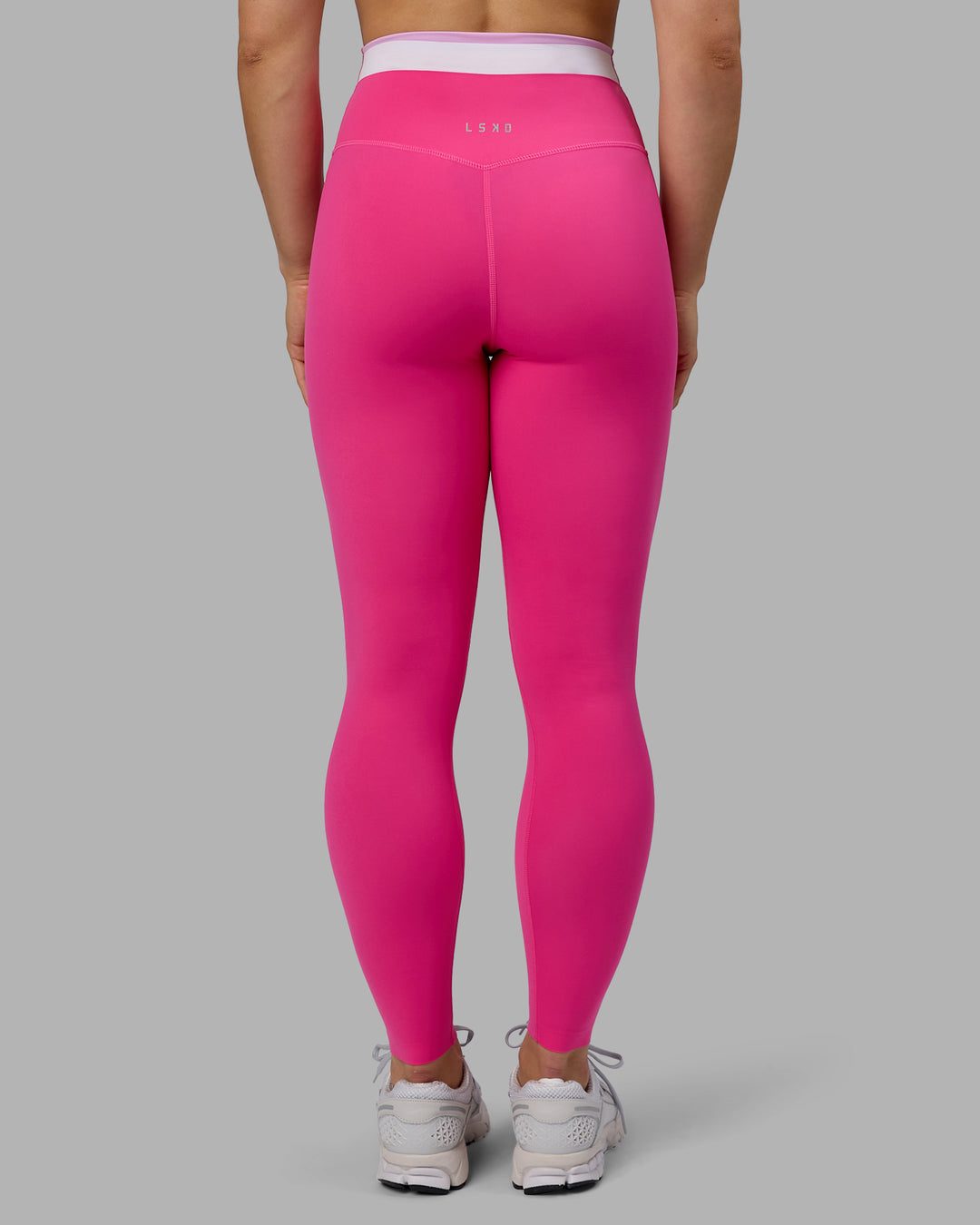 Woman wearing Excel Ultra High-Rise Full Length Legging - Ultra Pink