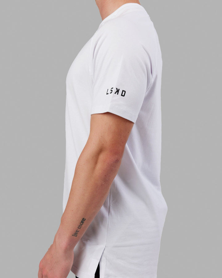 Man wearing Fitstop Optimal Tee - White