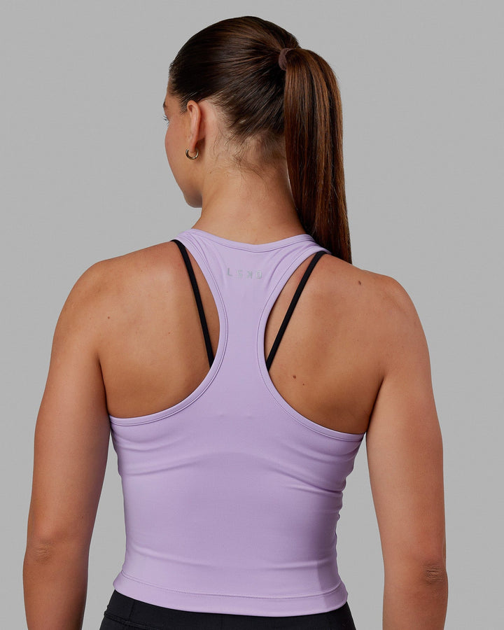 Woman wearing Flow Performance Tank - Pale Lilac