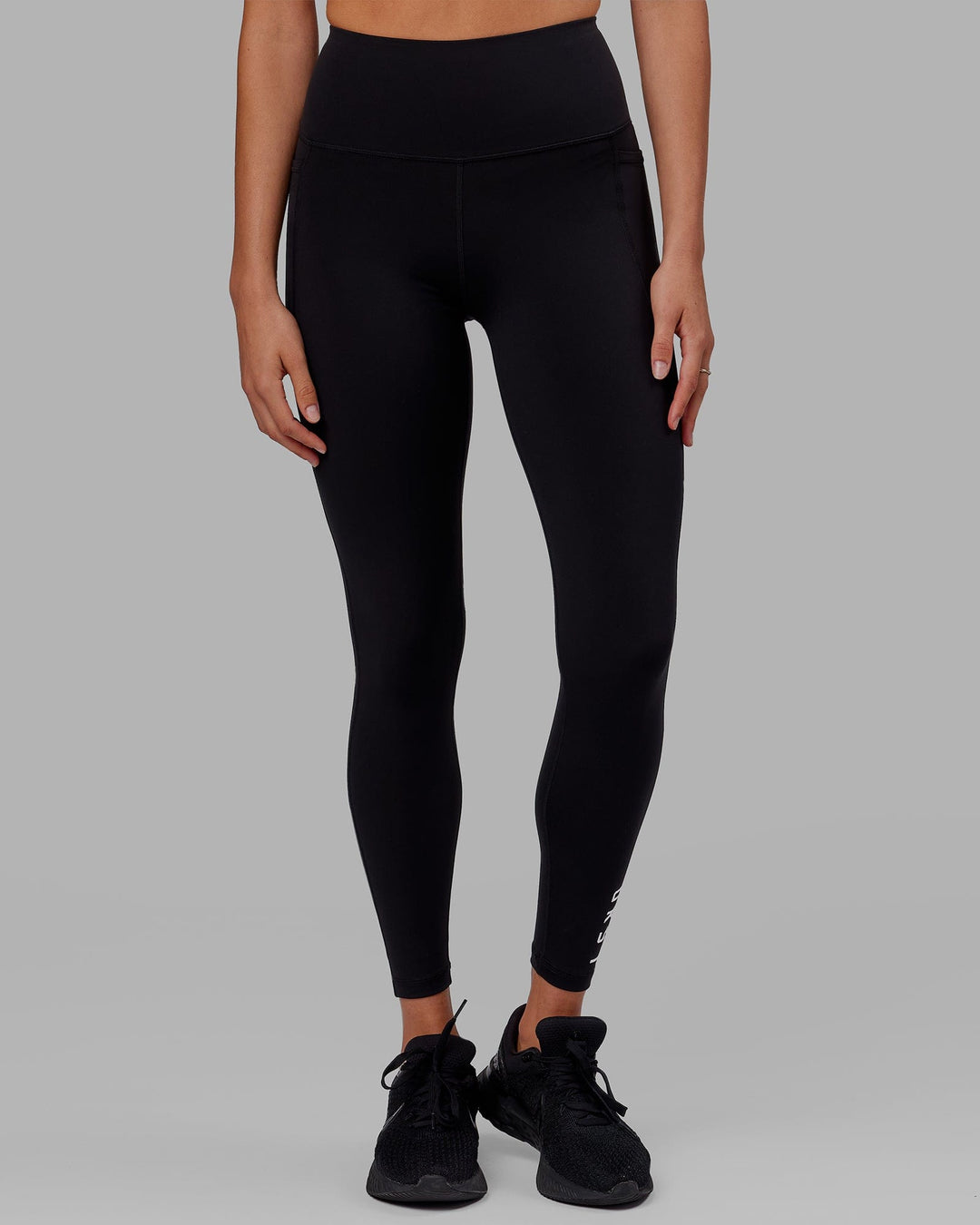 Woman wearing Flux Ultra High-Rise Full Length Legging Pockets - Black
