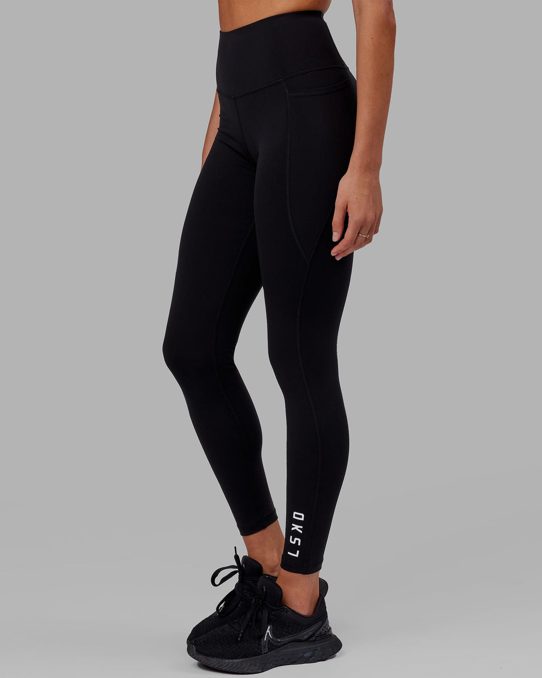 Woman wearing Flux Ultra High-Rise Full Length Legging Pockets - Black