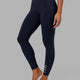 Woman wearing Flux Full Length Tight - Navy