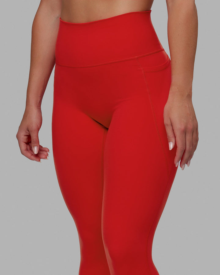 Woman wearing Fusion 7/8 Length Tights - Infrared