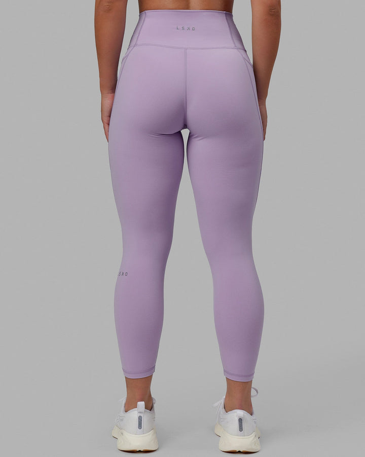 Woman wearing Fusion 7/8 Length Tights - Pale Lilac