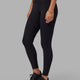 Woman wearing Fusion Full Length Tight - Black-Black