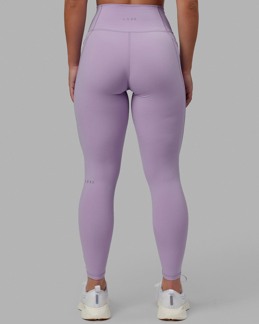 Woman wearing Fusion Full Length Tights - Pale Lilac