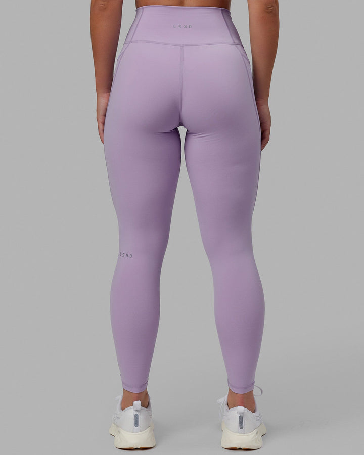 Woman wearing Fusion Full Length Tights - Pale Lilac