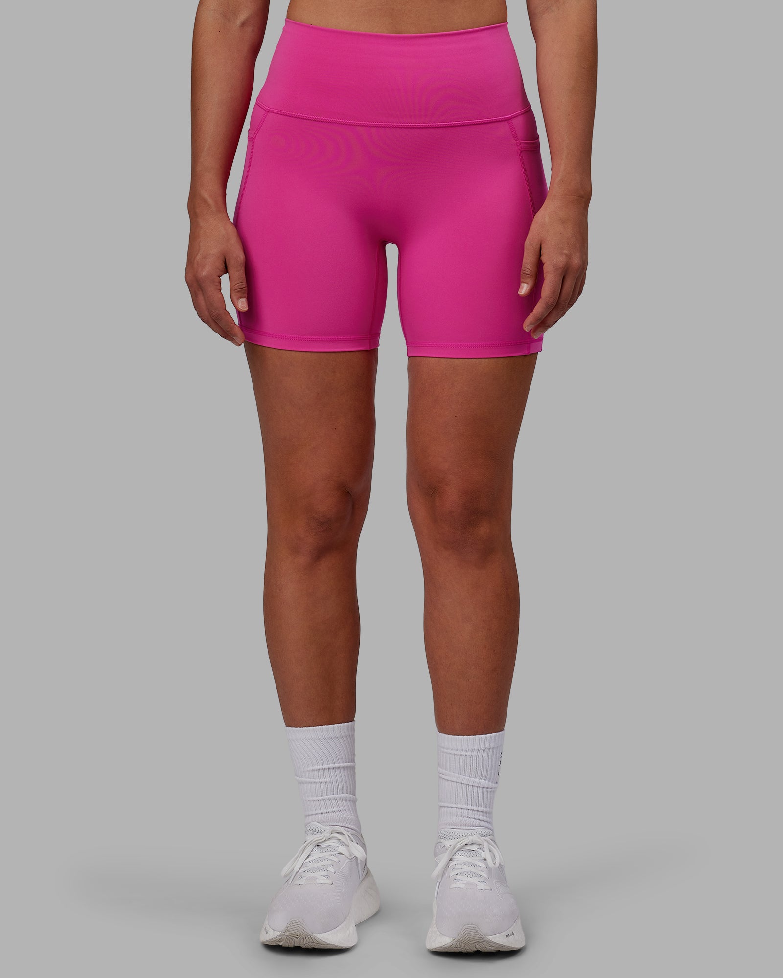 【HI FI FNK】 Midi Wide Shorts Paddle Short *Mid - Neon Pink Bike Short – Left On Friday