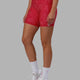Woman wearing Fusion Mid Short Tights - Pink Vitality