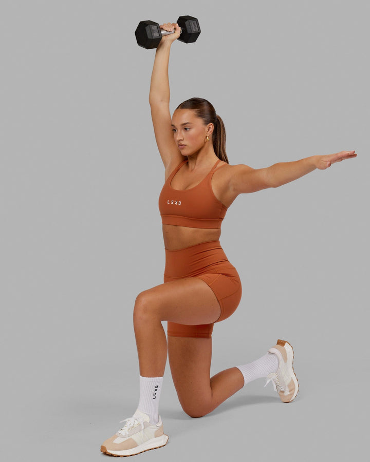 Woman wearing Fusion X-Short Tight - Auburn