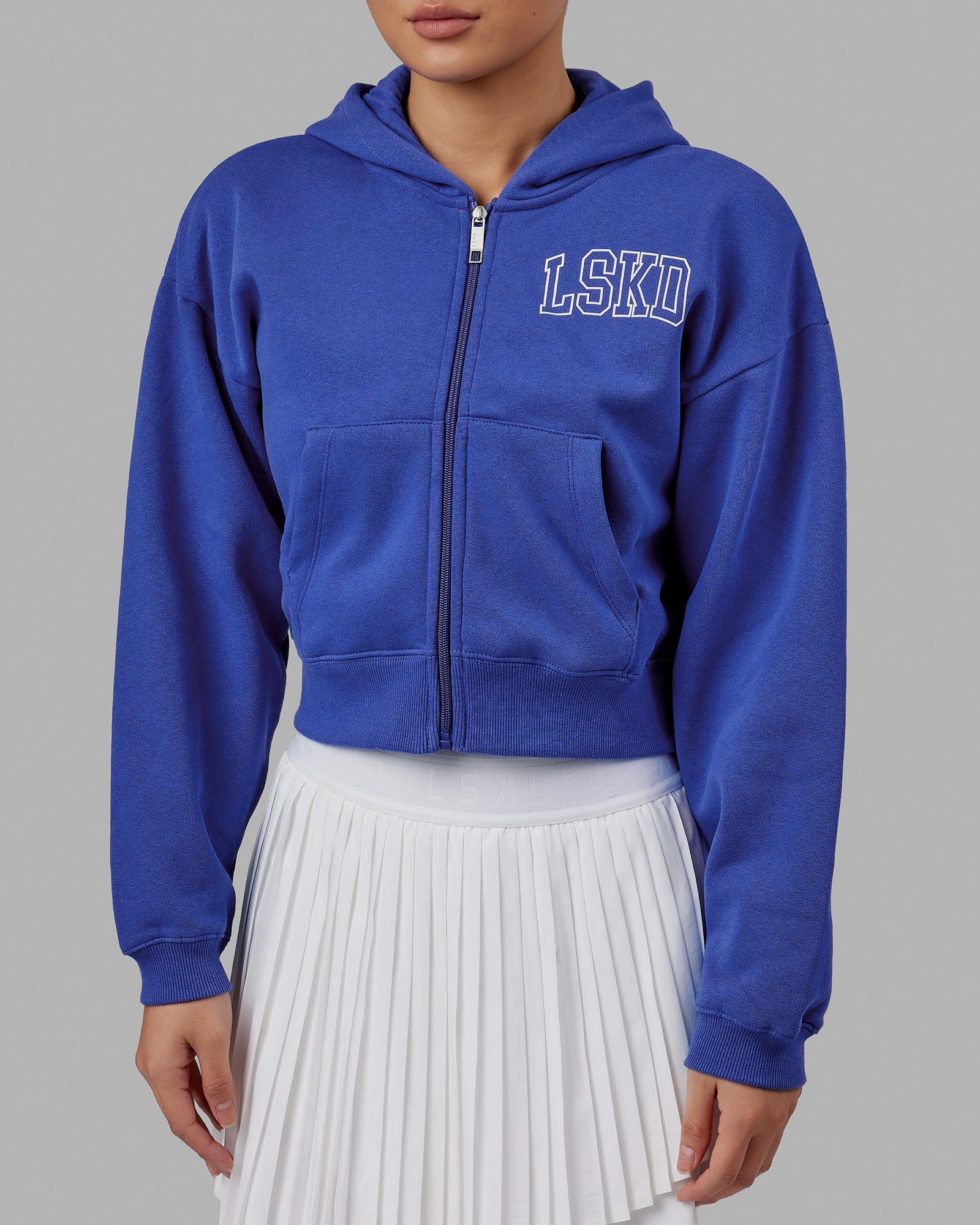 Guild Cropped Hoodie Power Cobalt White LSKD