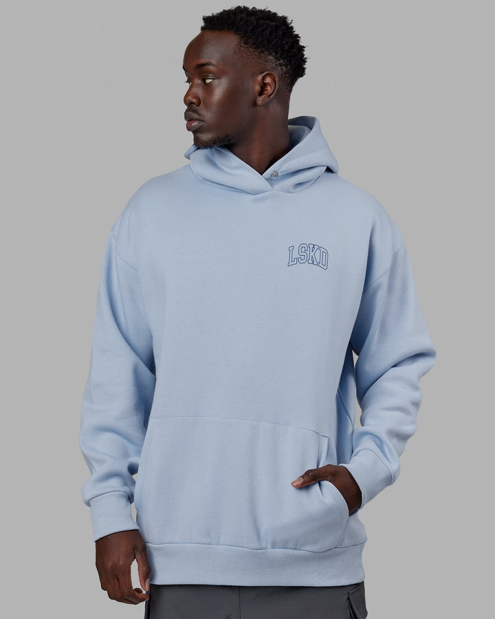 Man wearing Unisex Guild Hoodie Oversize - Windsurfer