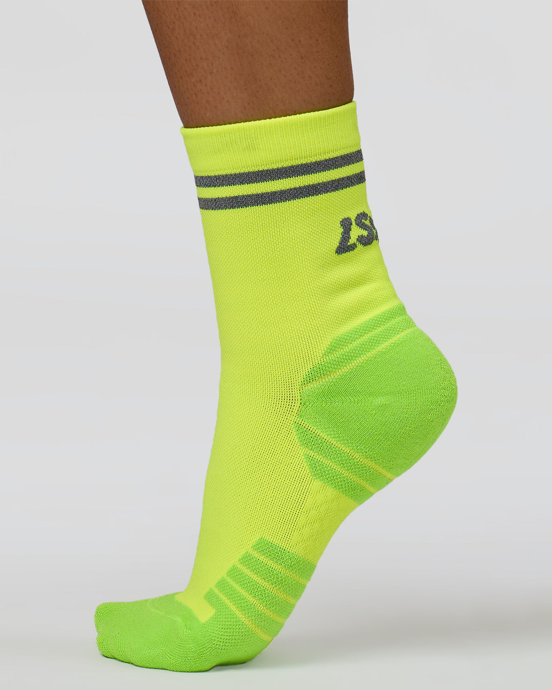 Hype Performance Quarter Socks 2.0 - Lime Glo-Reflective