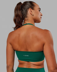 Woman wearing Inspire Sports Bra - Malachite