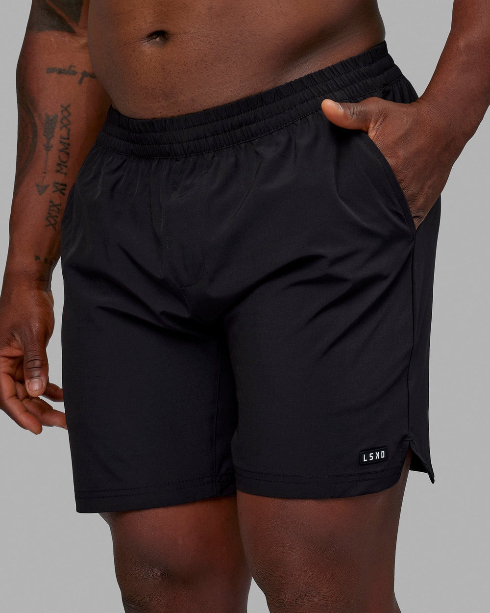 Man wearing Intensity 7" Performance Short - Black