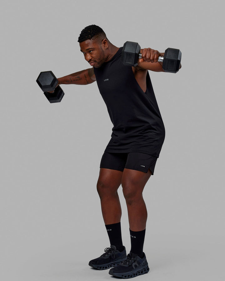 Man wearing Intensity 7" Performance Short - Black