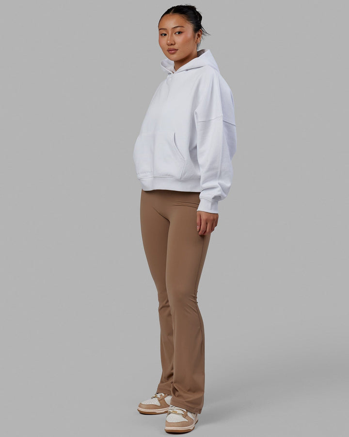 Woman wearing Ivy Hoodie - White