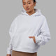 Woman wearing Ivy Hoodie - White